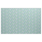 Daisy Floral White Blue Aqua Stof (Yard (91,4 cm))