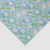 Daisy Floral White Blue Pattern Tissuepapier (Detail)
