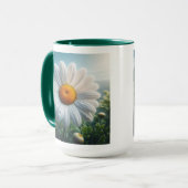 Daisy Floral White Mok (Voorkant links)