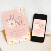 Daisy Floral Wild 1 1e verjaardag Kaart