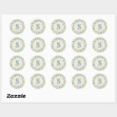 Daisy floral wreath ronde sticker (Vel)