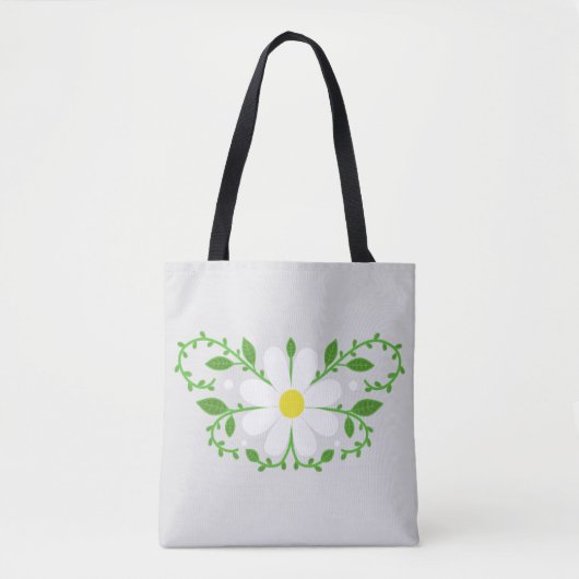 Daisy florale patroon tote bag (Voorkant)