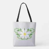 Daisy florale patroon tote bag (Achterkant)