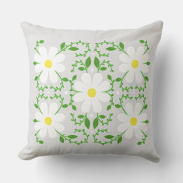 Daisy florale patroon werpt kussen