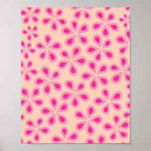 Daisy Florets 05 Sinaasappel en roze Poster