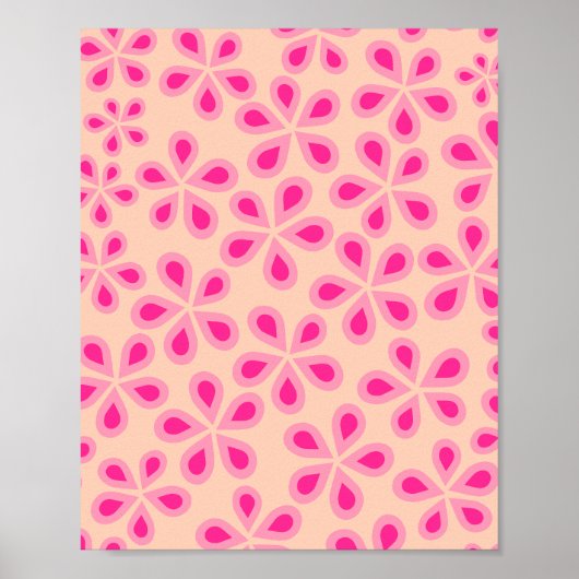 Daisy Florets 05 Sinaasappel en roze Poster (Voorkant)