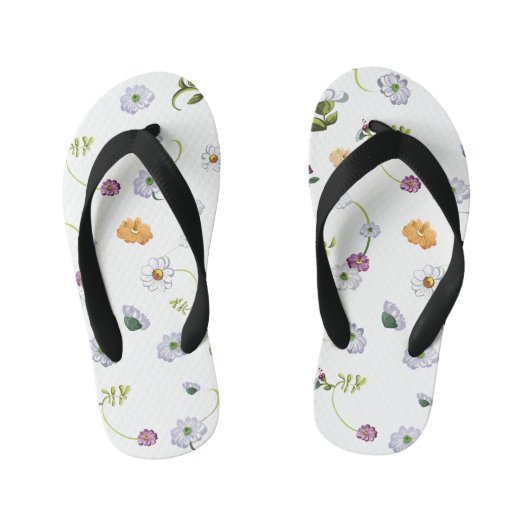 Daisy flower 2 kinder teenslippers (Voetbed)