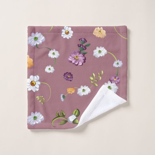 Daisy flower 3 bad handdoek (Wasdoekje)