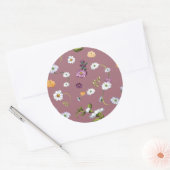 Daisy flower 3 ronde sticker (Envelop)