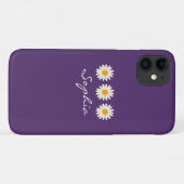 Daisy Flower aangepaste naam Case-Mate iPhone Case (Achterkant (horizontaal))