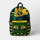 Daisy Flower Abstract gepersonaliseerd Bedrukte Rugzak (Voorkant)