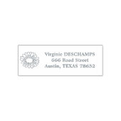 Daisy Flower and Address Zelfinkkend stempel (Design)