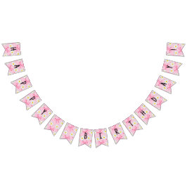 Daisy Flower and Bow Birthday Bunting Banner