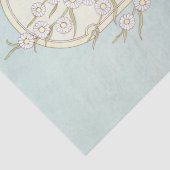 Daisy Flower Arch Blauwgroen Blauw Decoupage Art Tissuepapier (Detail)