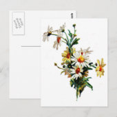 * Daisy* Flower Art Briefkaart (Voorkant / Achterkant)
