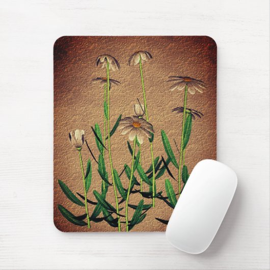 Daisy Flower Art Muismat (Met muis)