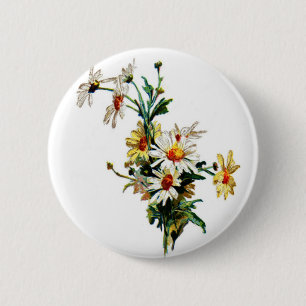 * Daisy* Flower Art Ronde Button 5,7 Cm