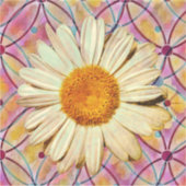Daisy Flower Art  stijl Sticker (Voorkant)