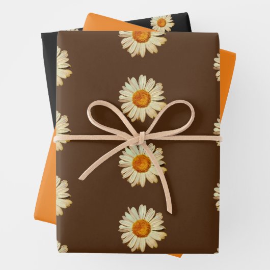 Daisy Flower Art Wrapping Craft Paper (In situ)