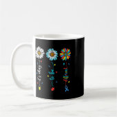 Daisy Flower Autisme Awareness Het is OK om anders Koffiemok (Links)