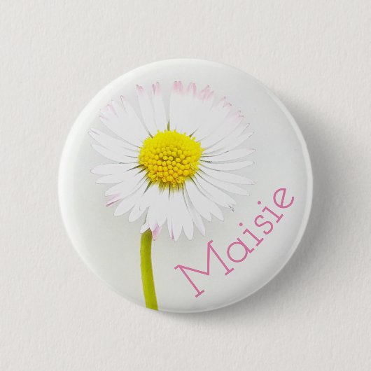  Daisy Flower Badge Ronde Button 5,7 Cm (Voorkant)