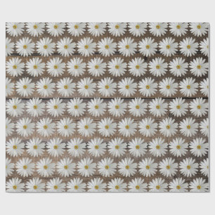 Daisy Flower Barn Board Cadeaupapier