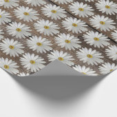 Daisy Flower Barn Board Cadeaupapier (Hoek)