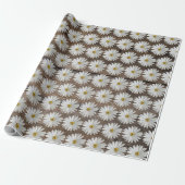 Daisy Flower Barn Board Cadeaupapier (Uitgerold)