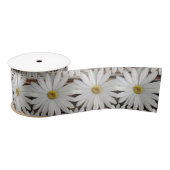 Daisy Flower Barn Board Satijnen Lint (Spoel)
