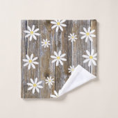 Daisy Flower Barn Boardhuisje Daisy Bad Handdoek (Wasdoekje)