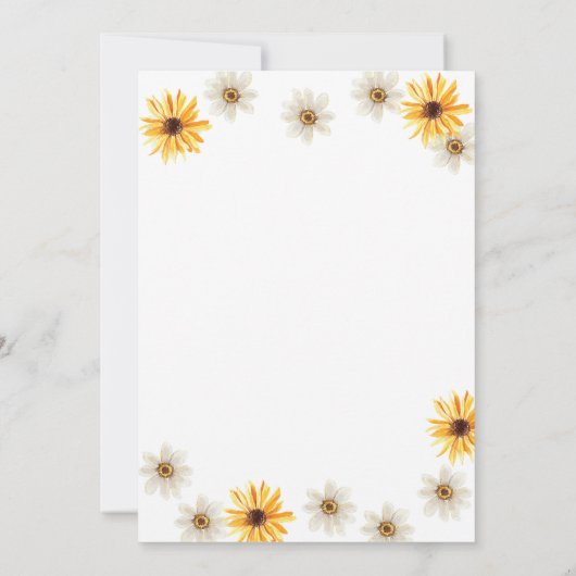 Daisy Flower Bay Bee in Bloom Baby shower Kaart (Achterkant)