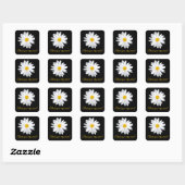  Daisy Flower Bedankt Vierkante Sticker (Vel)