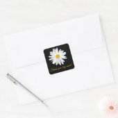  Daisy Flower Bedankt Vierkante Sticker (Envelop)