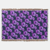 Daisy Flower Blanket Paarse Daisies Throw Blanket Deken (Voorkant)