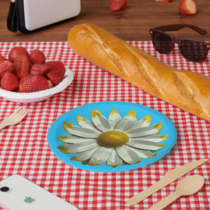 Daisy Flower - Bloemen Lente Zomer Tuin Party Papieren Bordje