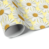 Daisy Flower Blossom Bloemen Mode Geel Cadeaupapier (Rol Hoek)