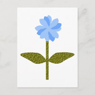 Daisy Flower  Blue Briefkaart