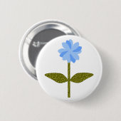 Daisy Flower  Blue Button (Voorkant /achterkant)