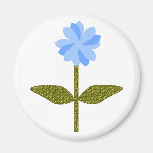 Daisy Flower  Blue Magnet (Voorkant)