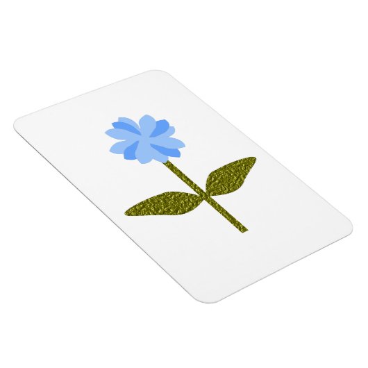 Daisy Flower  Blue Premium Magnet Magneet (Rechterzijde)