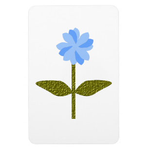 Daisy Flower  Blue Premium Magnet Magneet