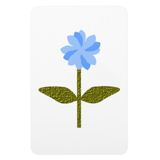 Daisy Flower Blue Premium Magnet Magneet (Verticaal)