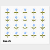 Daisy Flower  Blue Sticker (Vel)