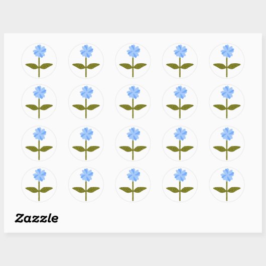 Daisy Flower  Blue Sticker (Vel)