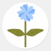 Daisy Flower Blue Sticker (Voorkant)