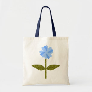 Daisy Flower  Blue Tote Bag