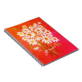 Daisy Flower Bouquet Waterverf Red Notitieboek (Rechterzijde)