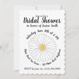 Daisy Flower Bridal Baby shower Floral Garden Kaart
