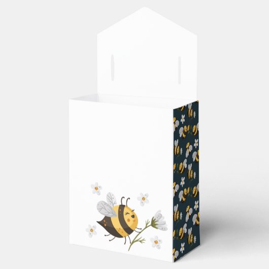 Daisy Flower Bumblebee Bee Baby shower Bedankdoosjes (Geopend)