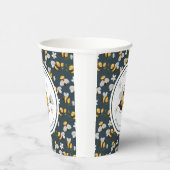 Daisy Flower Bumblebee Bee Baby shower Papieren Bekers (Rechts)